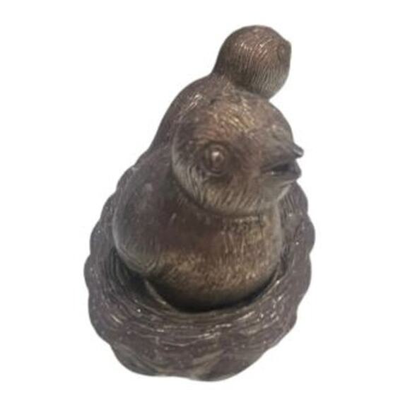 1960s Silver Plated Birds in a Nest Salt & Pepper Shakers - Picture 5 of 11